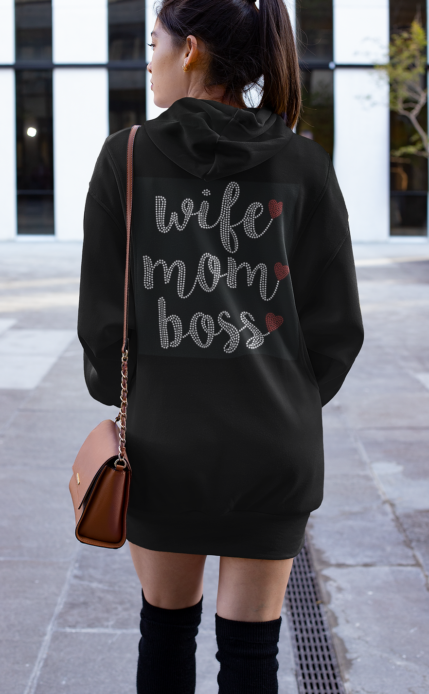 Wife mom 2025 boss hoodie dress